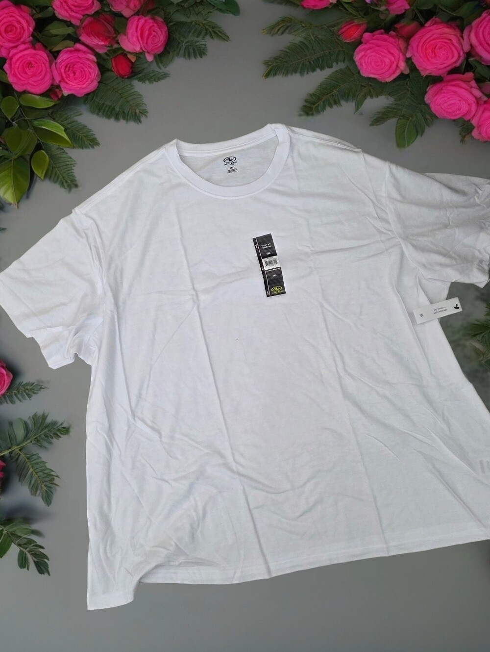 Athletic Works White T-Shirt top Men 4XL plus